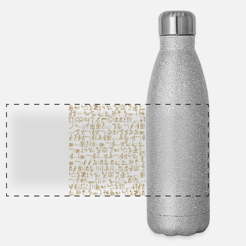Hieroglyphics Panoramic Glitter Thermal Bottle 500 ml