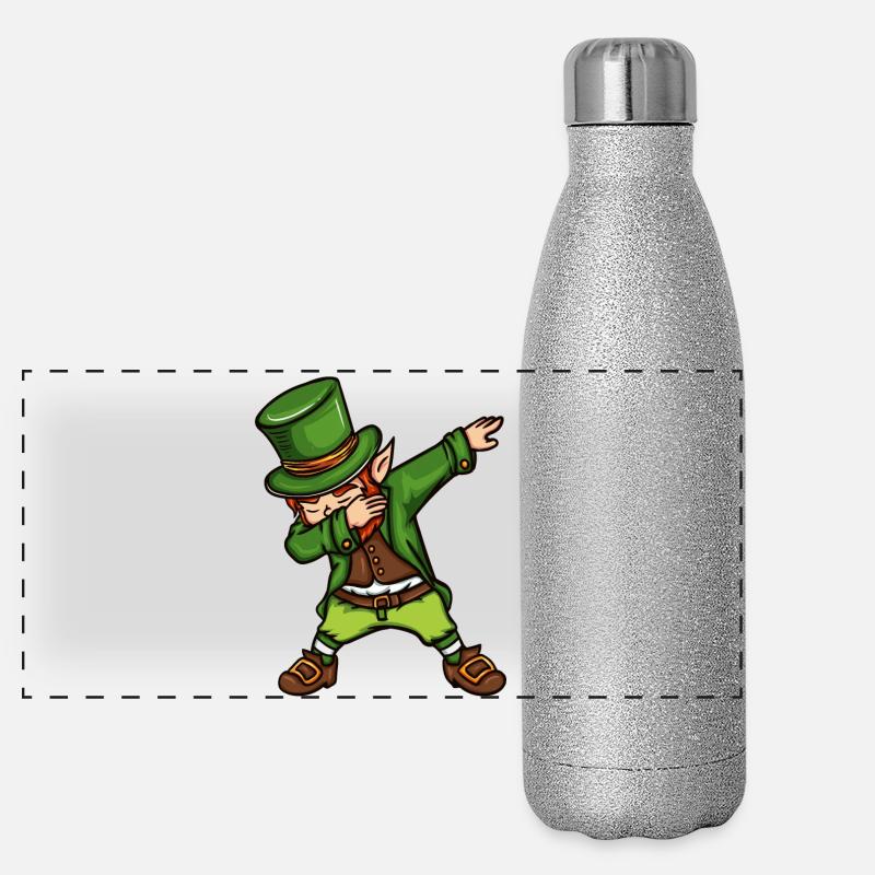 Dabbing Kobold Panorama Glitzer Isolierflasche 500 ml