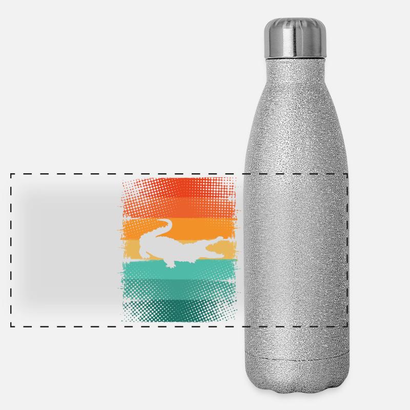 Alligator Panorama Glitzer Isolierflasche 500 ml