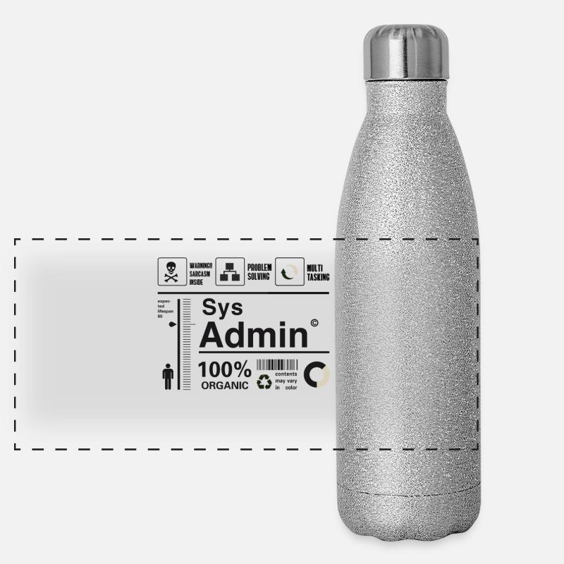 administrateur système ordinateur nerd pc kit programmeur humour lo Gourde isotherme panoramique pailletée 500 ml