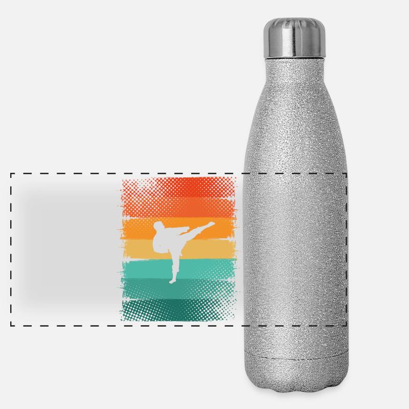 Karate Panorama Glitzer Isolierflasche 500 ml