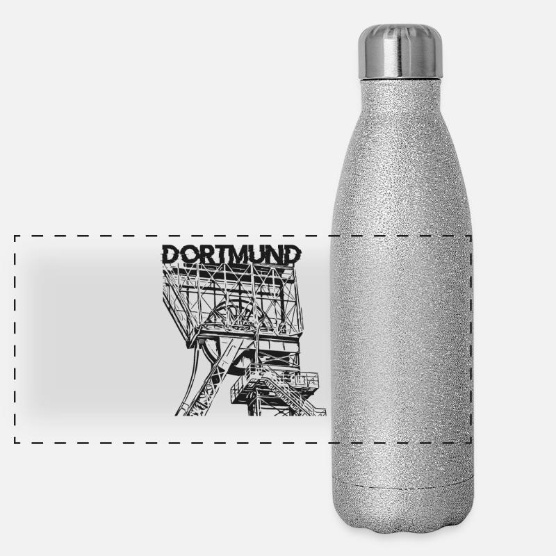 Dortmunder Zeche Dortmund Ruhrpott Gourde isotherme panoramique pailletée 500 ml