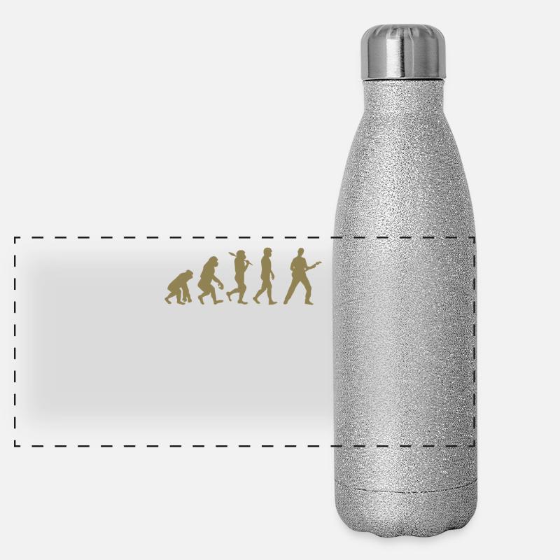 Evolution Guitare Bassiste Gourde isotherme panoramique pailletée 500 ml