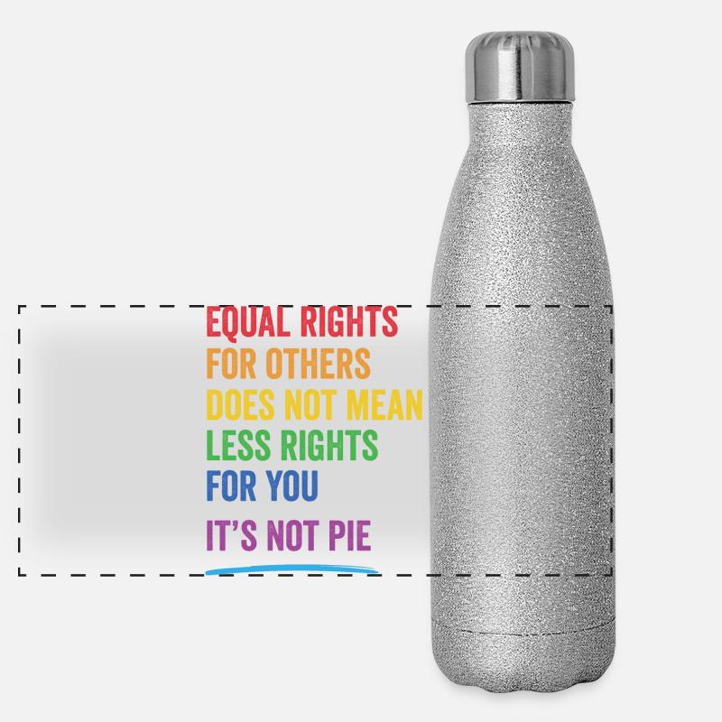 LGBT - Equal Rights For Others Panoramic Glitter Thermal Bottle 500 ml