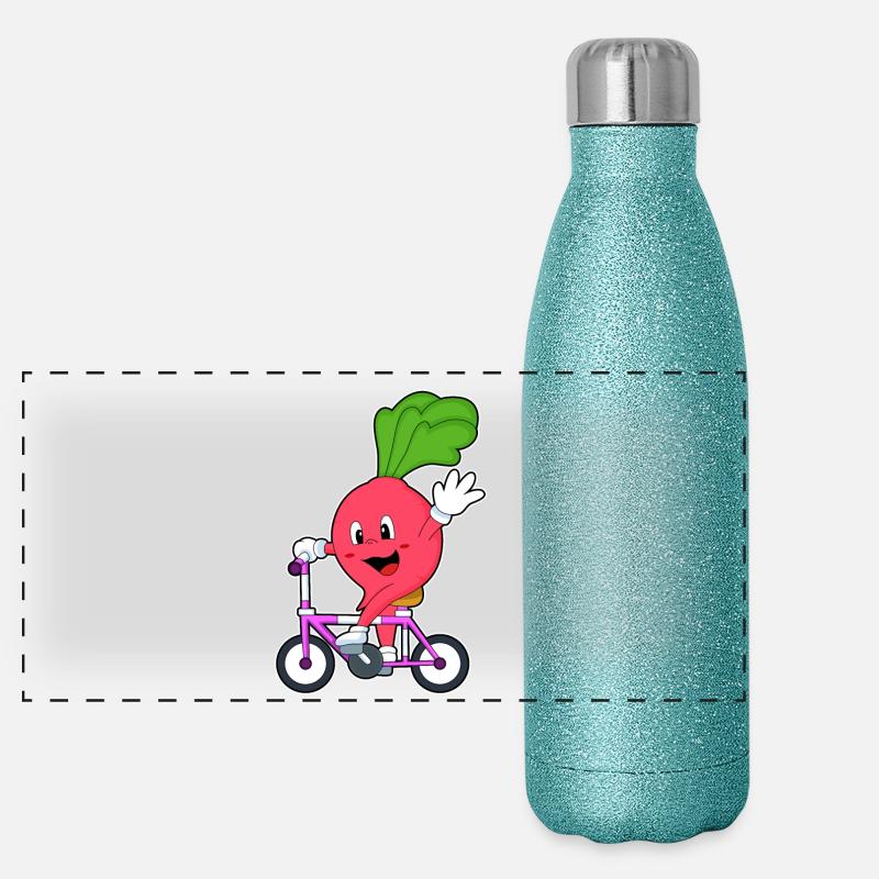Vélo radis Gourde isotherme panoramique pailletée 500 ml
