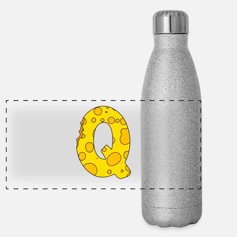 Letter Q Panoramic Glitter Thermal Bottle 500 ml
