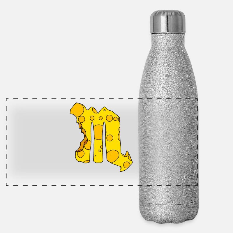 Signe du zodiaque Scorpion Gourde isotherme panoramique pailletée 500 ml