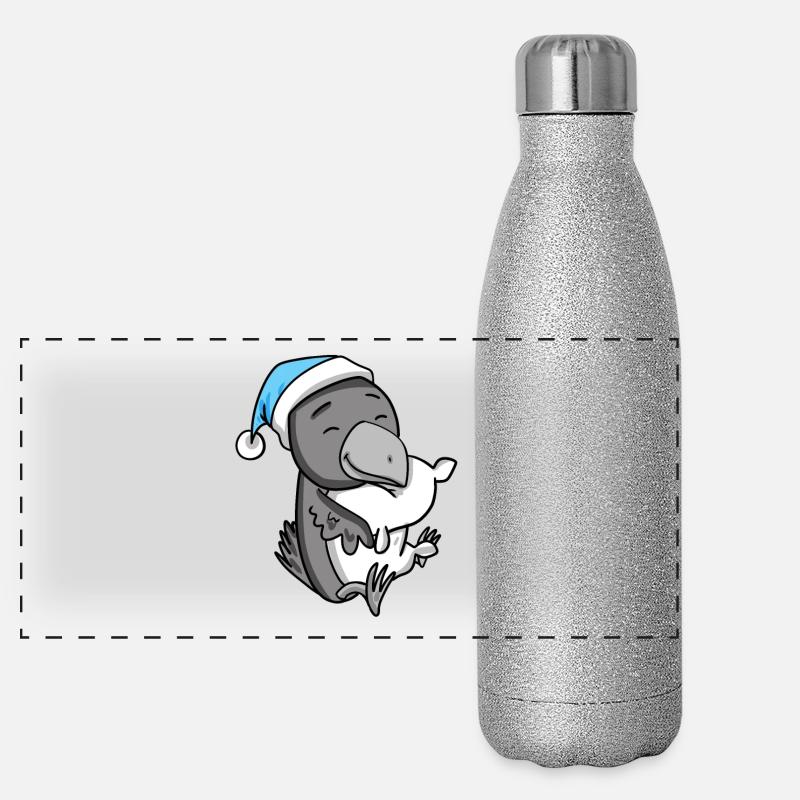 Bébé corbeau Gourde isotherme panoramique pailletée 500 ml