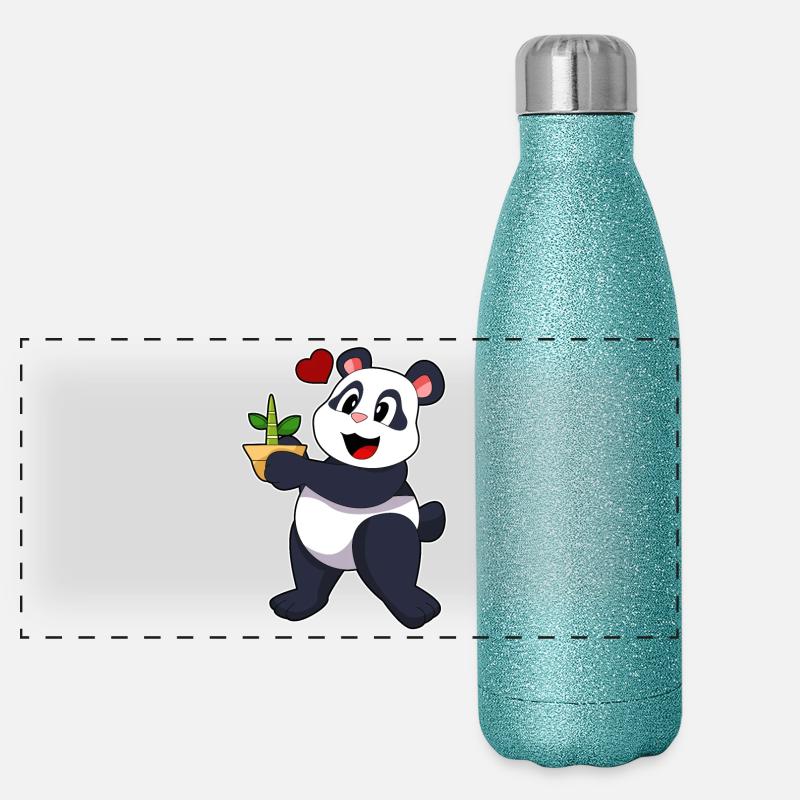 Panda Bambou Gourde isotherme panoramique pailletée 500 ml