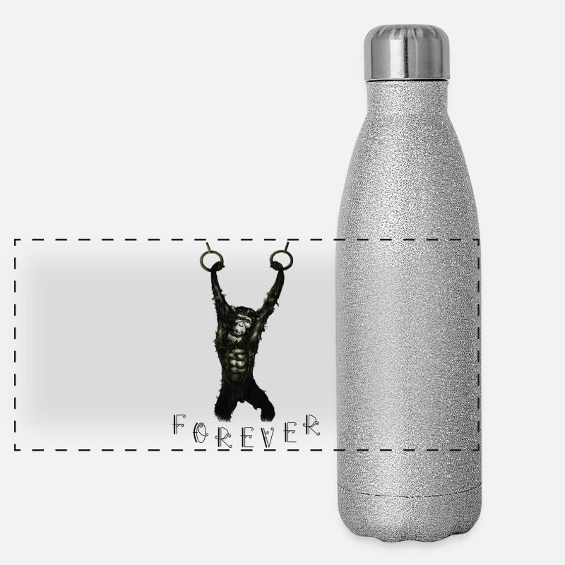 Calisthenics - Panoramic Glitter Thermal Bottle 500 ml - silver glitter