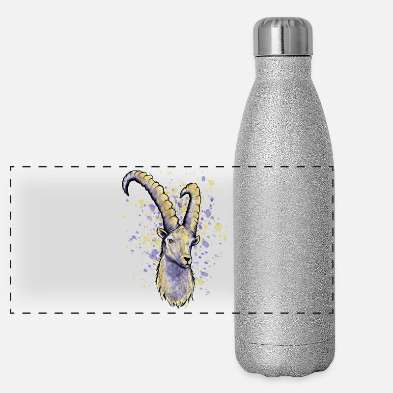 Astrologie capricorne Gourde isotherme panoramique pailletée 500 ml