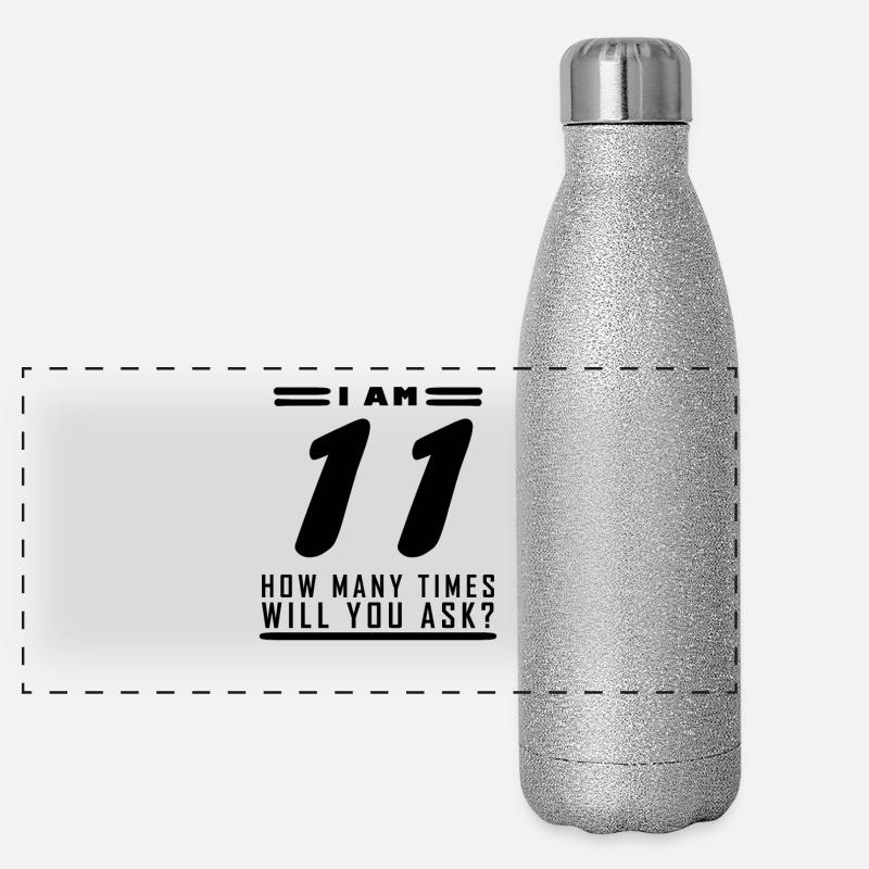 Ich bin 11 – 11. Geburtstag Geschenk Panorama Glitzer Isolierflasche 500 ml