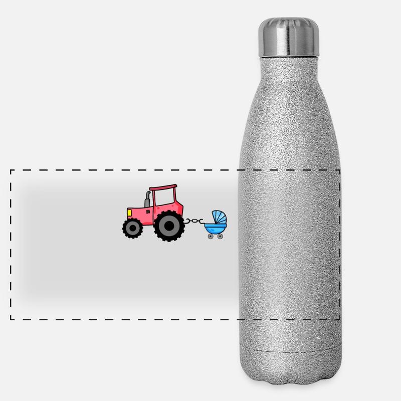 Tracteur avec chariot bébé Gourde isotherme panoramique pailletée 500 ml