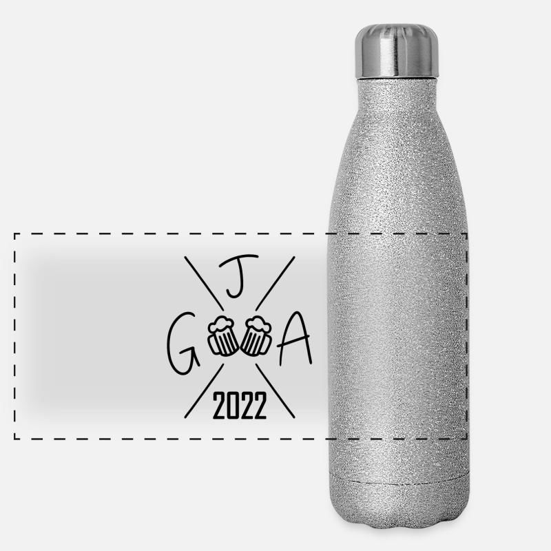 2022 Junggesellenabschied Panorama Glitzer Isolierflasche 500 ml