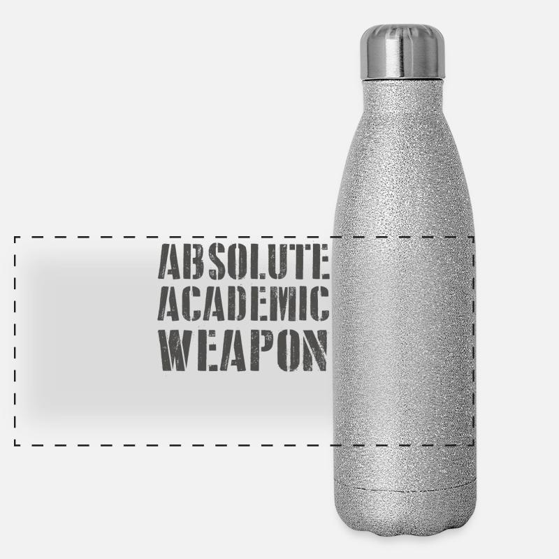 Studenten Absolute Academic Weapon Panorama Glitzer Isolierflasche 500 ml