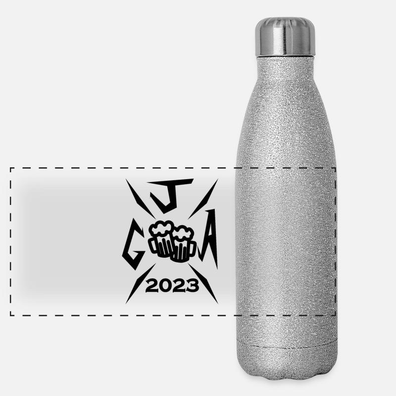 2023 Junggesellenabschied Panorama Glitzer Isolierflasche 500 ml
