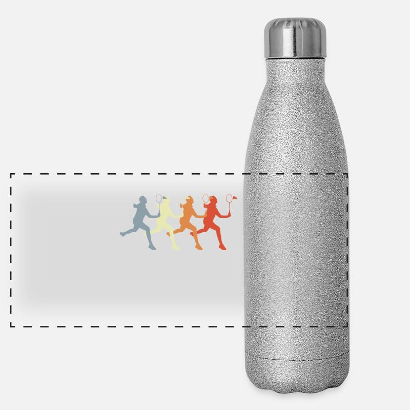 Badminton rétro Gourde isotherme panoramique pailletée 500 ml