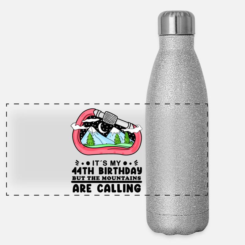 44e anniversaire Mountains 44 ans Gourde isotherme panoramique pailletée 500 ml