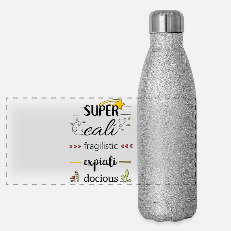 Magie et fun Gourde isotherme panoramique pailletée 500 ml