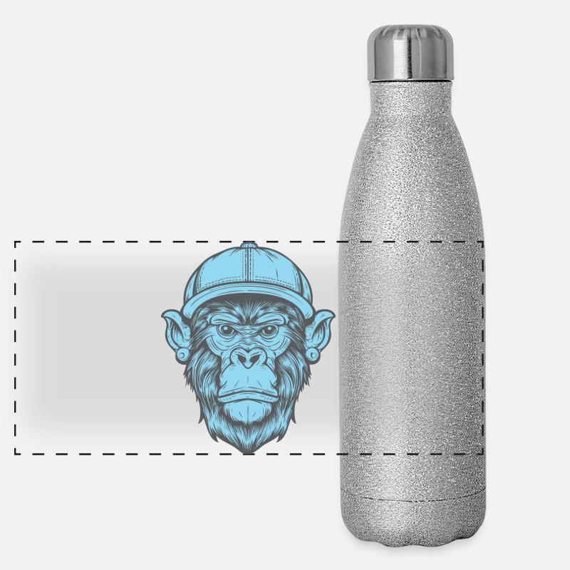 Funky Affe Panorama Glitzer Isolierflasche 500 ml