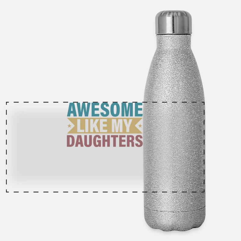 Weibliche Eltern-Pride-Botschaft Panorama Glitzer Isolierflasche 500 ml