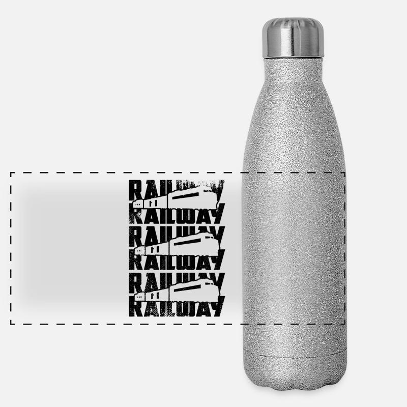 Chemin de fer Gourde isotherme panoramique pailletée 500 ml