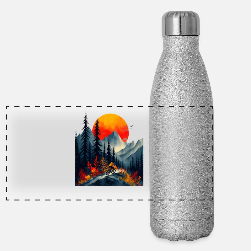 Mountainbiken Panorama Glitzer Isolierflasche 500 ml