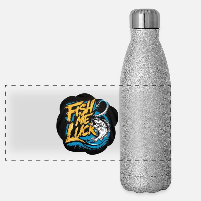 fish Man fishman Fish and Luck Panoramic Glitter Thermal Bottle 500 ml