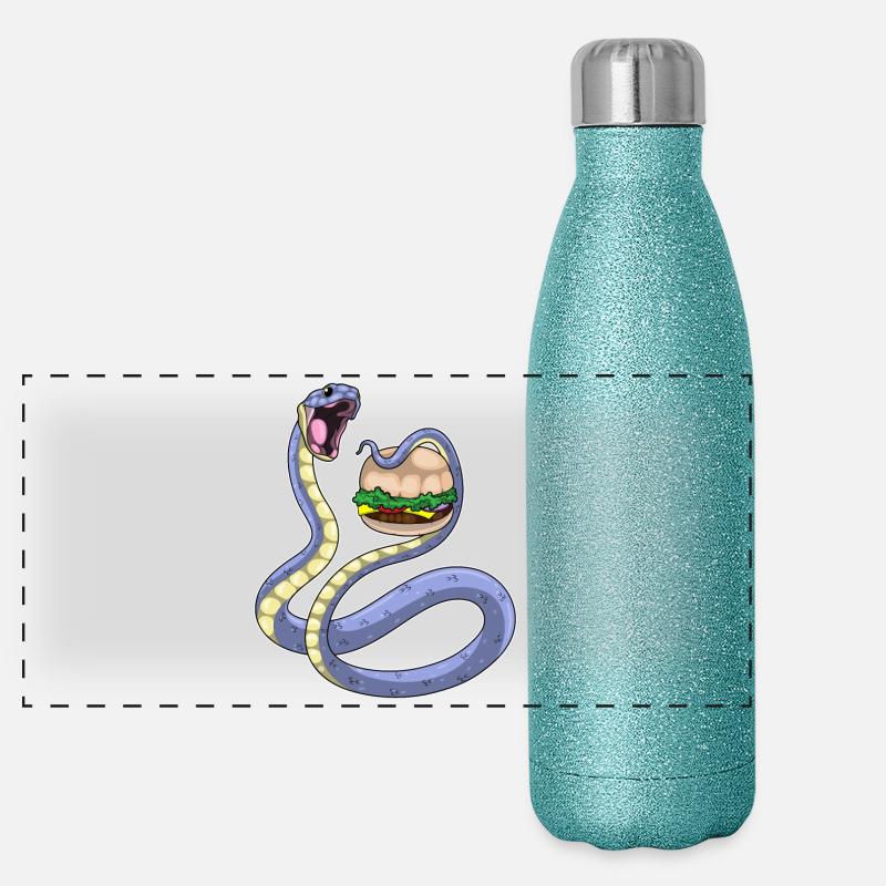 Snake Cheeseburger Panoramic Glitter Thermal Bottle 500 ml