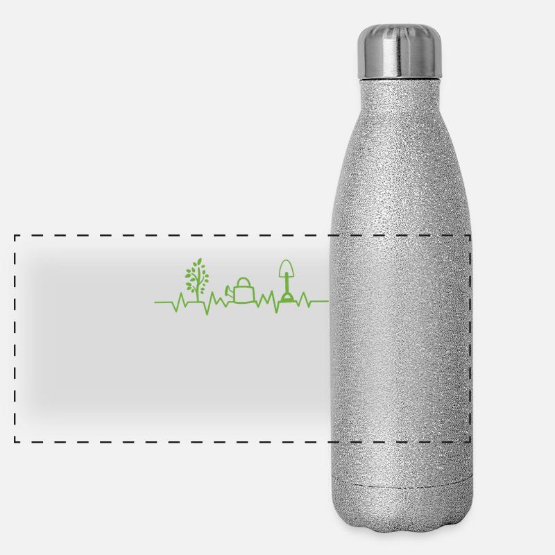 Gärtner Hobbygärtner Panorama Glitzer Isolierflasche 500 ml