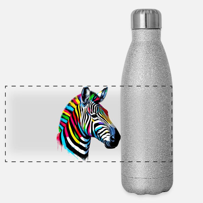 Zèbre Gourde isotherme panoramique pailletée 500 ml