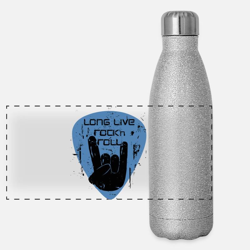 long live rock 'n' roll Panorama Glitzer Isolierflasche 500 ml