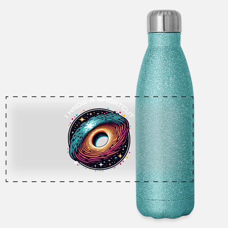 Trou de ver Abréviation Astrophysique Voyage dans le temps Espace-temps Gourde isotherme panoramique pailletée 500 ml