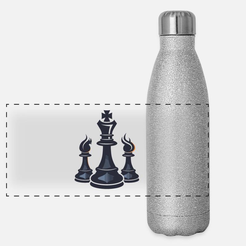 Graphiques de pièces d’échecs Gourde isotherme panoramique pailletée 500 ml