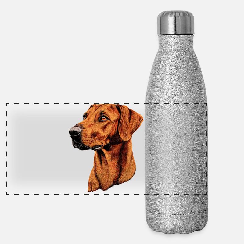 Rhodesian Ridgeback Chien de chasse Chiens Pride Ridgeback Gourde isotherme panoramique pailletée 500 ml