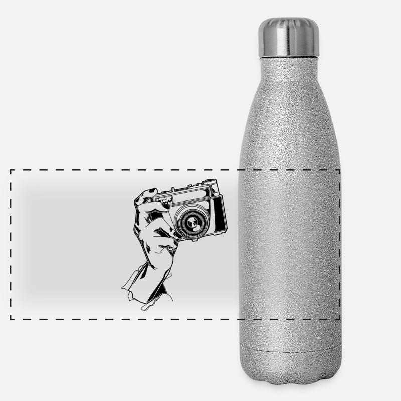 Fotograf Grafik Panorama Glitzer Isolierflasche 500 ml