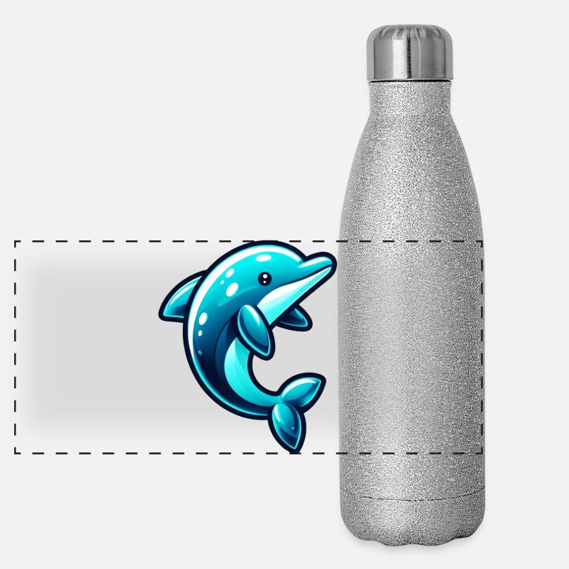 Delfin Panorama Glitzer Isolierflasche 500 ml