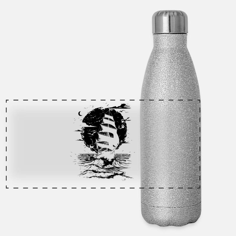 Segeln Panorama Glitzer Isolierflasche 500 ml