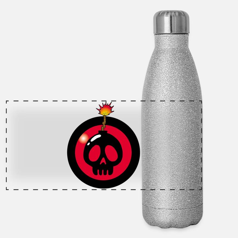 Crâne explosif Gourde isotherme panoramique pailletée 500 ml