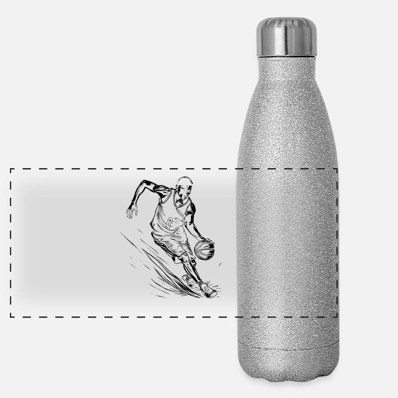 Basketball player Panoramic Glitter Thermal Bottle 500 ml