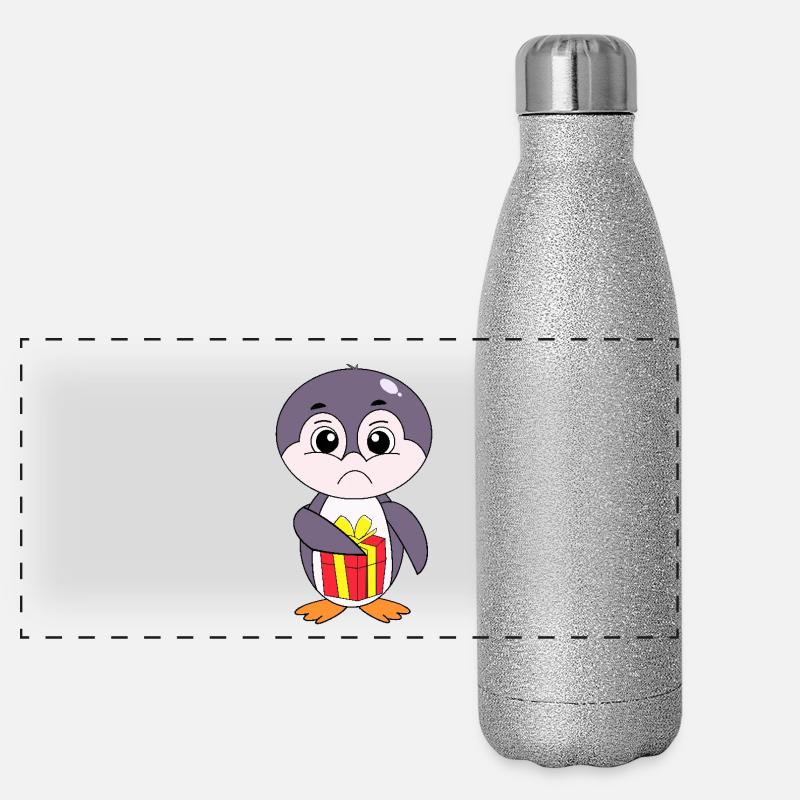Pingouin élégant, polyvalent pour chaque instant Gourde isotherme panoramique pailletée 500 ml