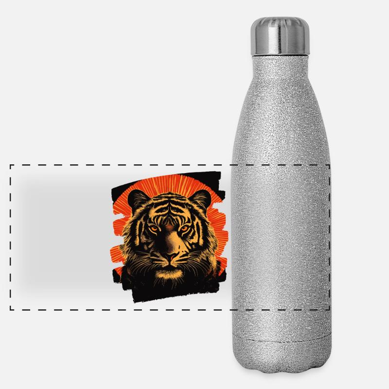 Tigre Rétro Gourde isotherme panoramique pailletée 500 ml