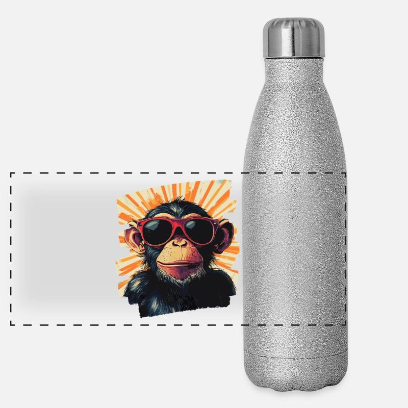 Monkey Panoramic Glitter Thermal Bottle 500 ml