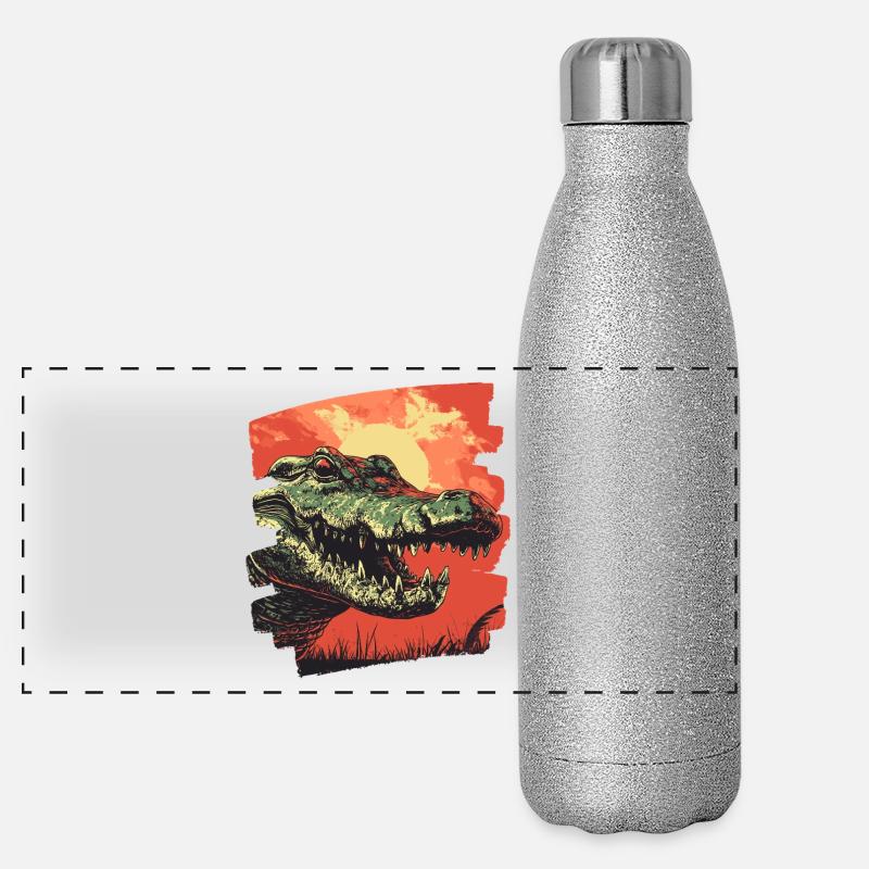 Crocodile Gourde isotherme panoramique pailletée 500 ml