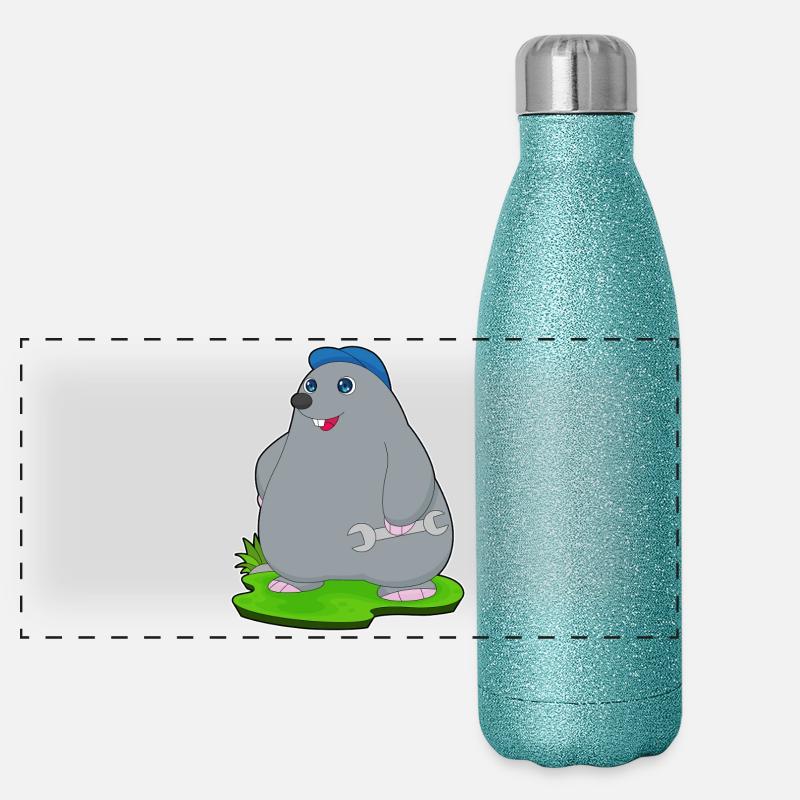 Mole Mechanic Wrench Panoramic Glitter Thermal Bottle 500 ml