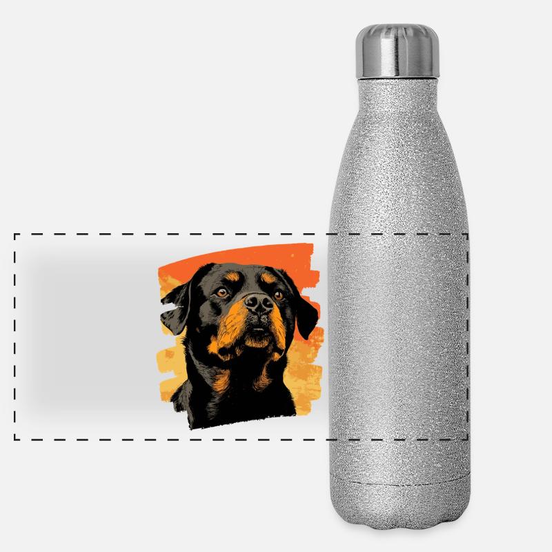 Rottweiler Gourde isotherme panoramique pailletée 500 ml