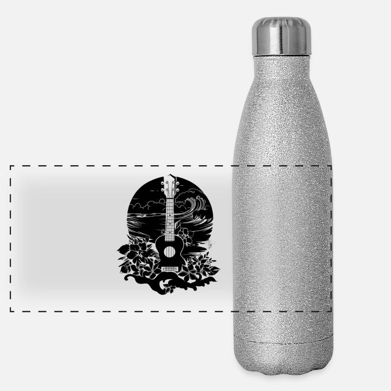 Ukulele Panorama Glitzer Isolierflasche 500 ml