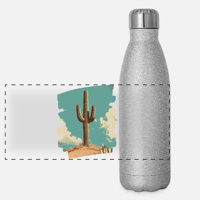 Kaktus Panorama Glitzer Isolierflasche 500 ml