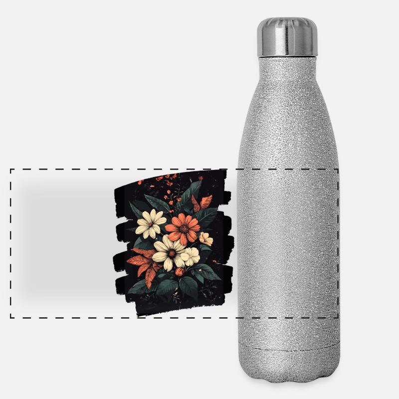 Spring Spring Beginning Flower Flowers Panoramic Glitter Thermal Bottle 500 ml