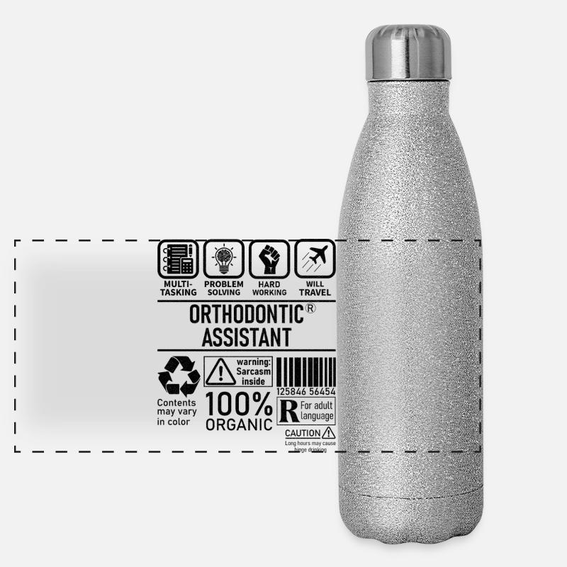 Orthodontic Assistant multi tasking problem Panoramic Glitter Thermal Bottle 500 ml